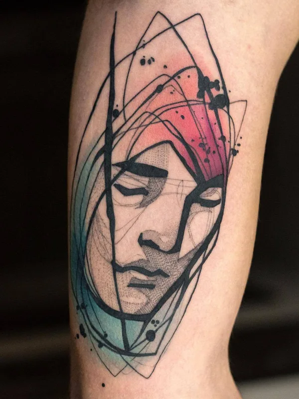 color abstract tatuaje en forearm #26525 | Tatuador Mike Kyrtatas