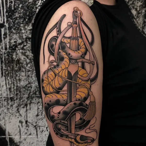 New School tattoo by Friedrich Übler