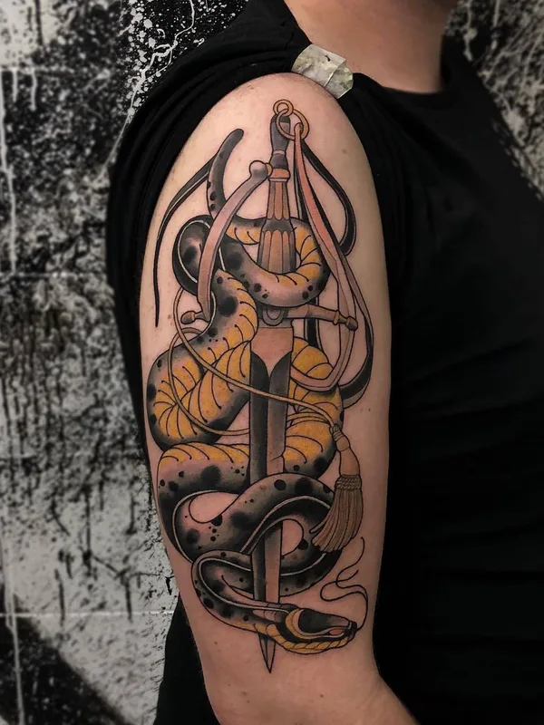 color neo traditional Tatuagem em upper arm #26623 | Tatuador Friedrich Übler