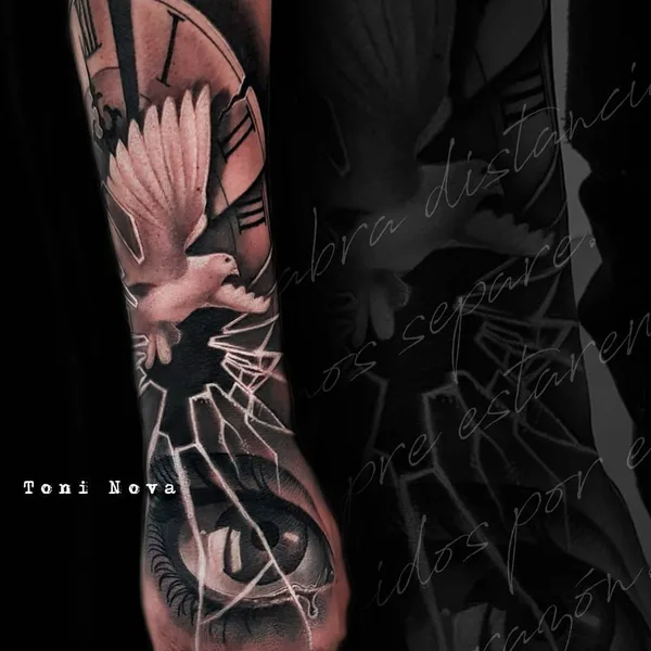 Portrait tattoo by Toni Nova in Barcelona