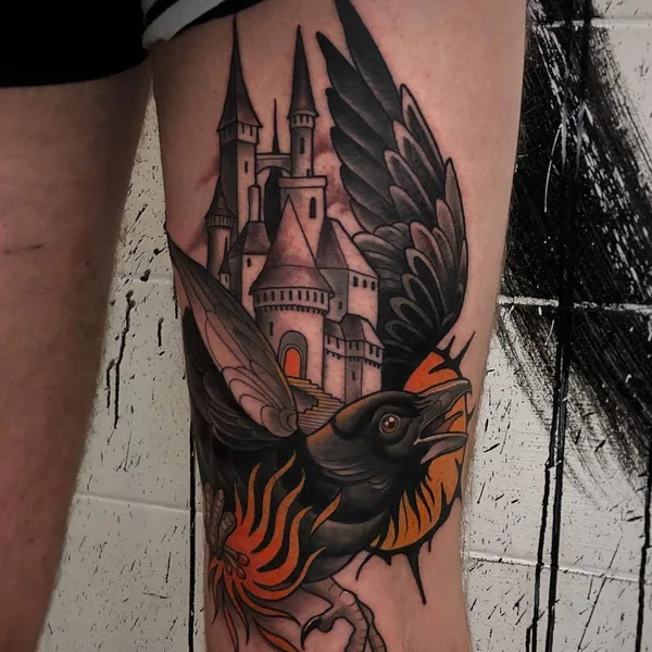 New School tattoo by Friedrich Übler