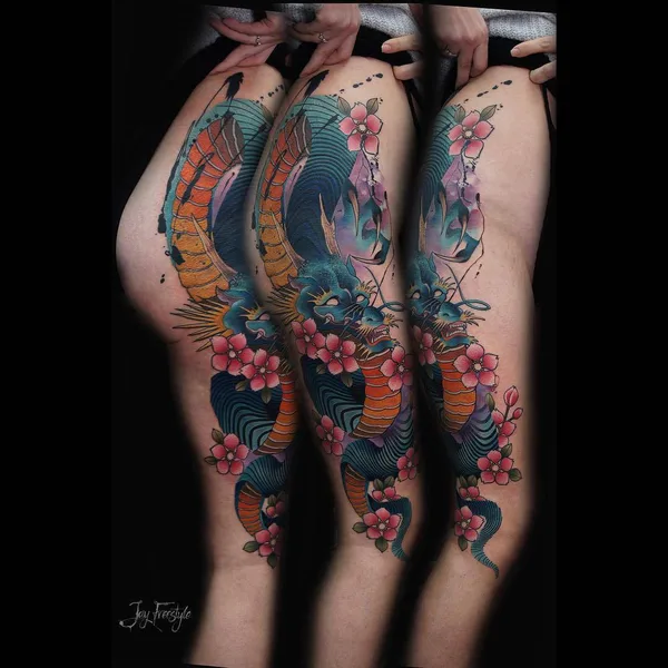 Watercolor tattoo by Jay Freestyle in Amsterdam