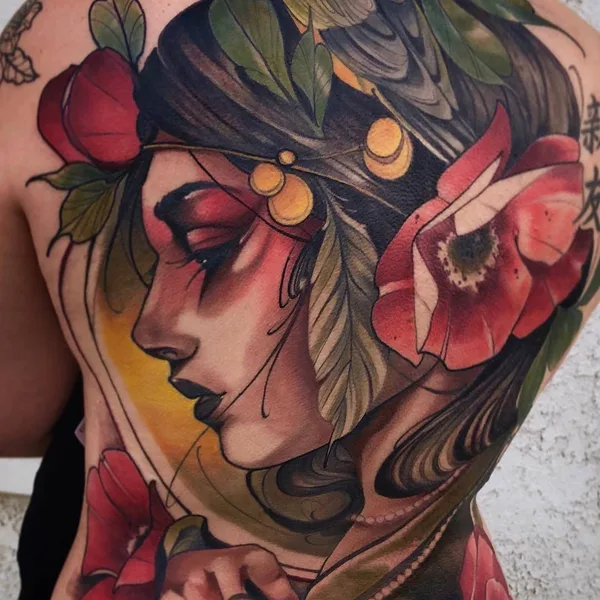 Neo Traditional tattoo by Matt Tischler