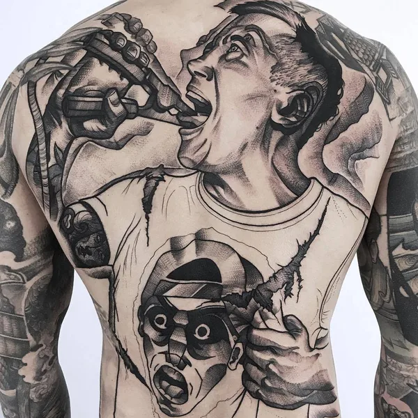 Surrealism tattoo by Maurycy Szymczak in Łódź