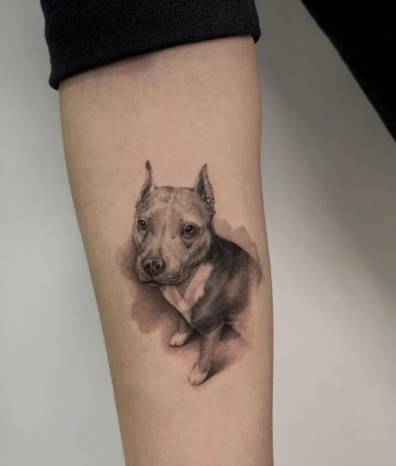 bulldog Small tattoo by Maxim Pishunov
