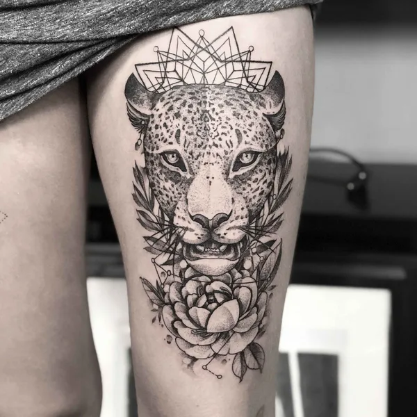 Dotwork tattoo by Taras Shtanko in Kyiv