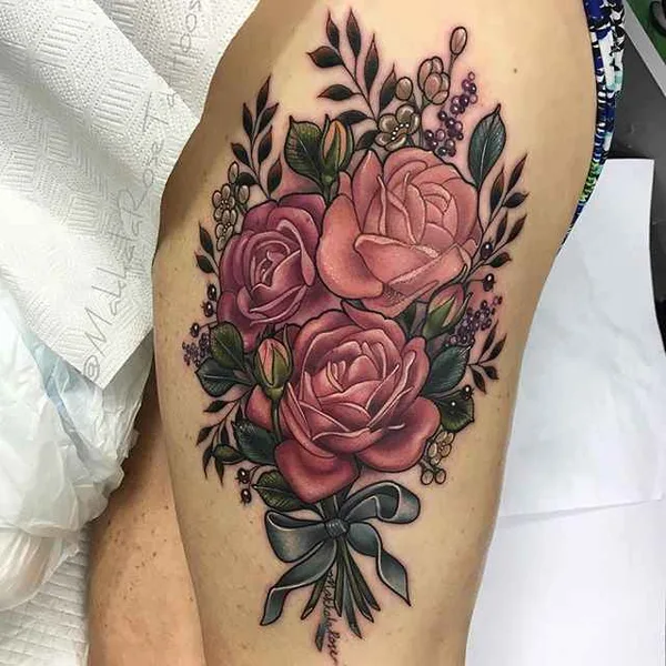 New School tattoo by Makkala Rose in Hamilton