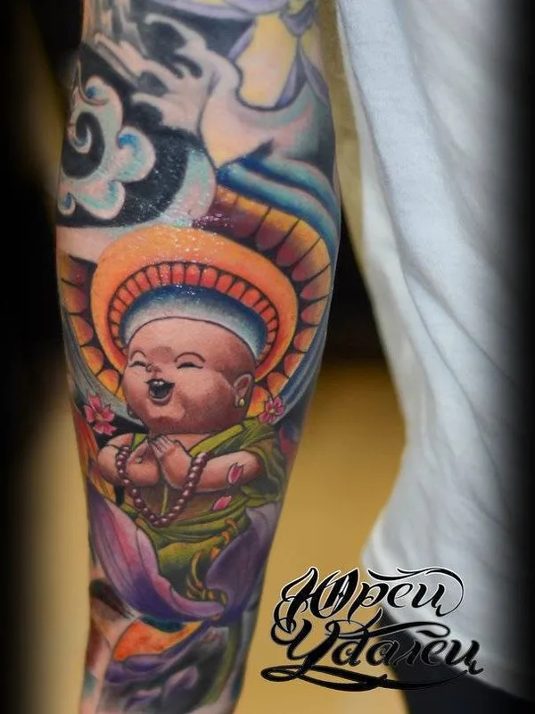 color japanese tattoo on full sleeve #23384 | Tattoo Artist Юрец Удалец
