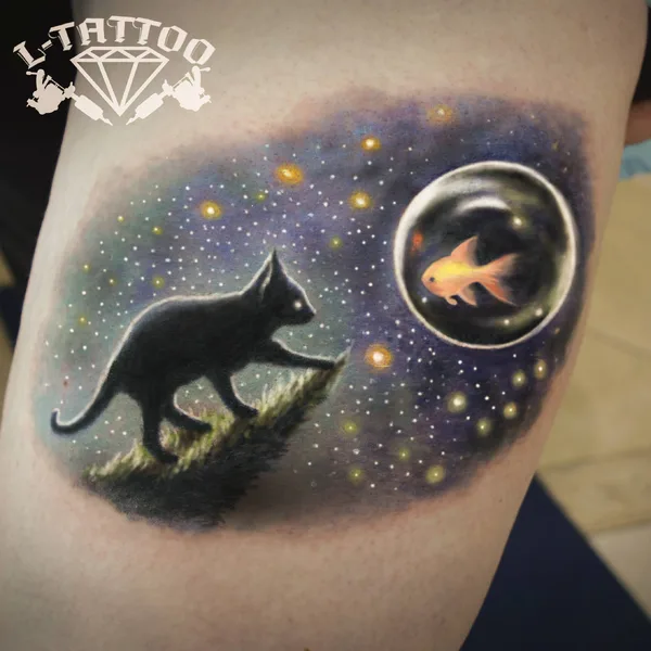 Graphic tattoo by Илья Labyrinth in Moscow