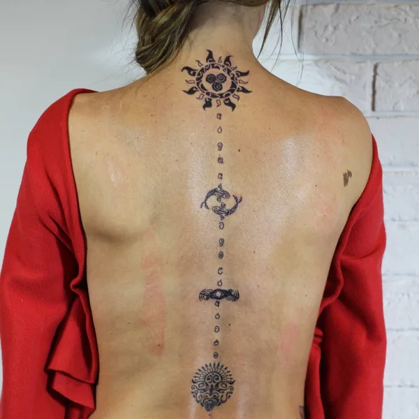 Linework tattoo by Kseniia Brykalova in Moscow