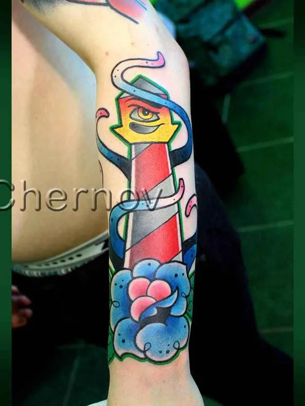 color neo traditional tatouage sur forearm #7723 | Artiste tatoueur Дмитрий Чернов