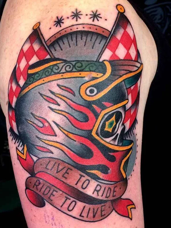 color traditional 纹身 在 upper arm #11503 | 纹身师 Алексей Тол