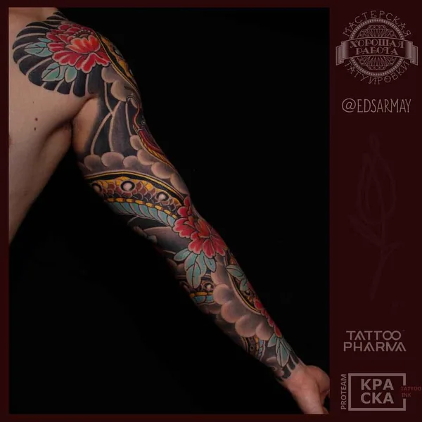 Oriental tattoo by Эдуард Сармаев in Казань