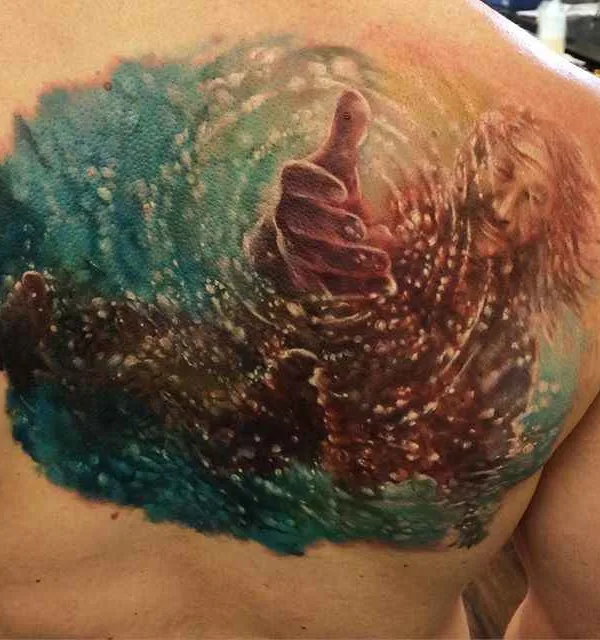 color realism tattoo auf shoulder blade #344 | Tätowierer Kyle Cotterman