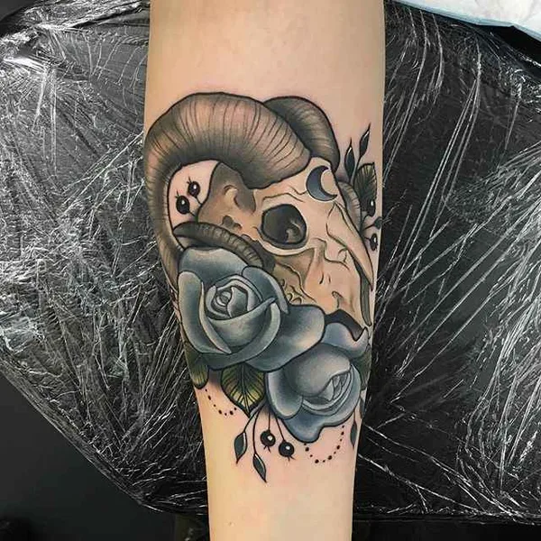 New School tattoo by Makkala Rose in Hamilton