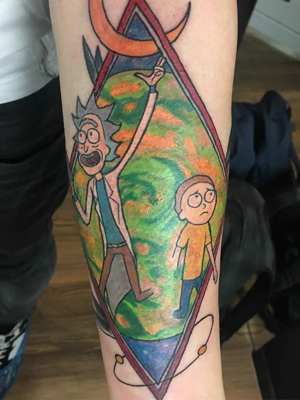 color cartoon 纹身 在 forearm #17803 | 纹身师 Алексей