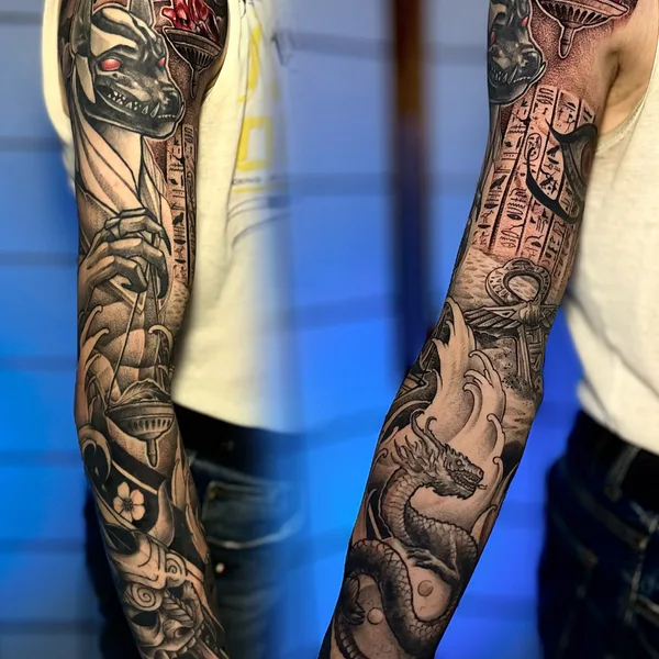 Lettering tattoo by Леон, студия L-Tattoo in Могилев