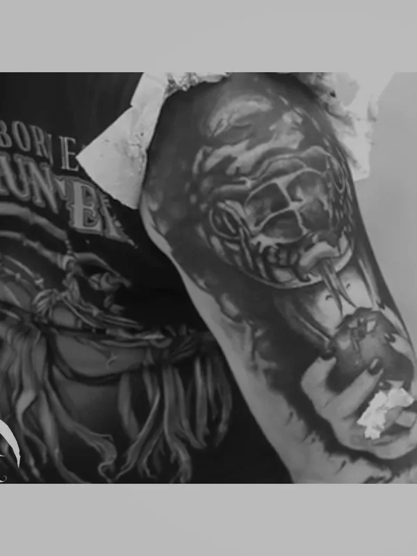 black and grey black and grey tattoo on full sleeve #75681 | Tattoo Artist Тату маэстро ревер