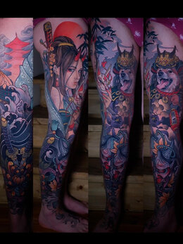 Neotraditional tattoo