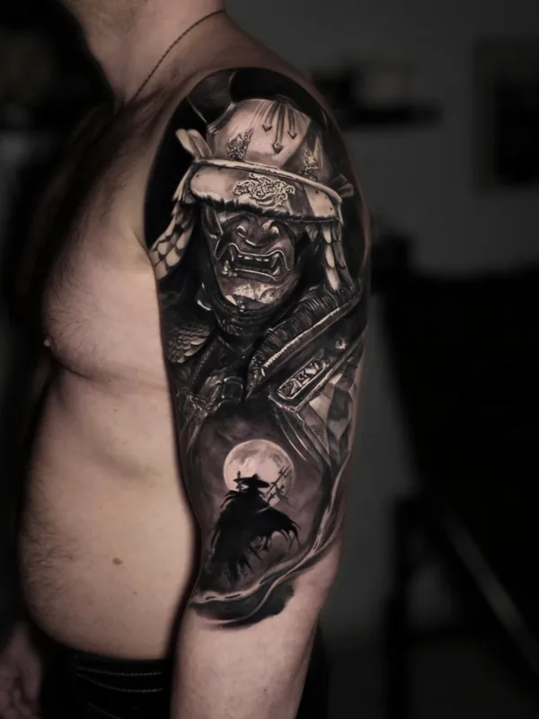 male black and grey black and grey татуировка на full sleeve #75753 | Тату мастер Ivan Shipulin
