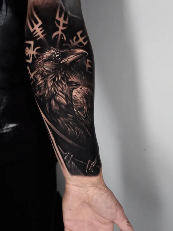 black and grey black and grey татуировка на full sleeve #75754 | Тату мастер Ivan Shipulin