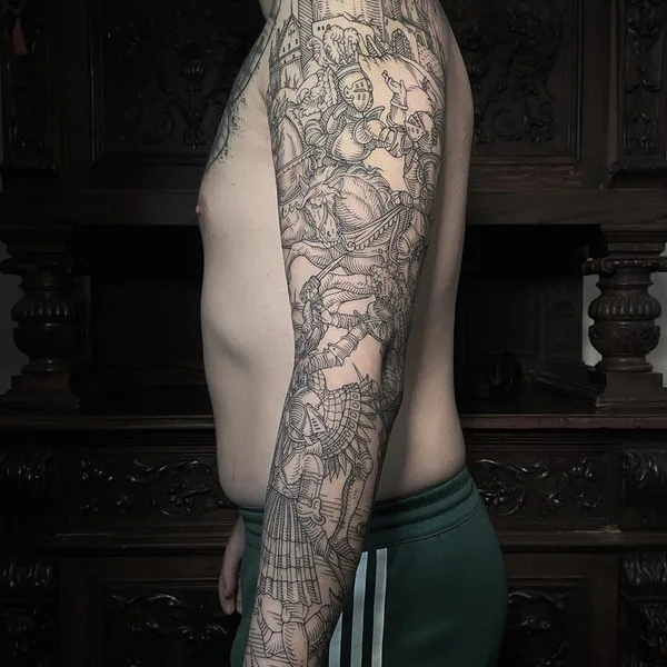 engraving tattoo by Ivan Zagusta in Warszawa