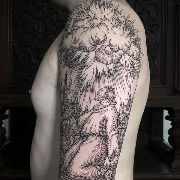 engraving tattoo by Ivan Zagusta in Warszawa