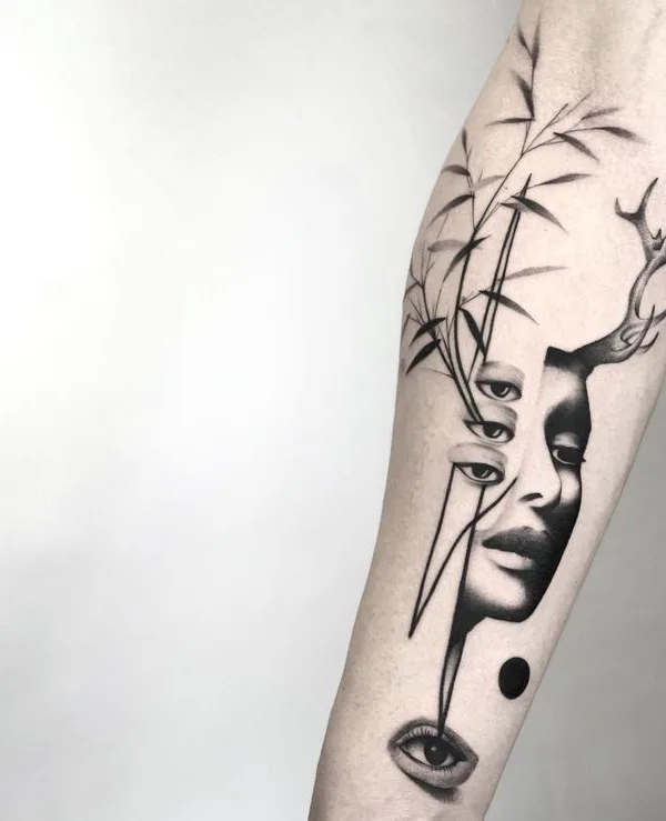 black and grey blackwork tatouage sur forearm #75820 | Artiste tatoueur Matteo Nangeroni
