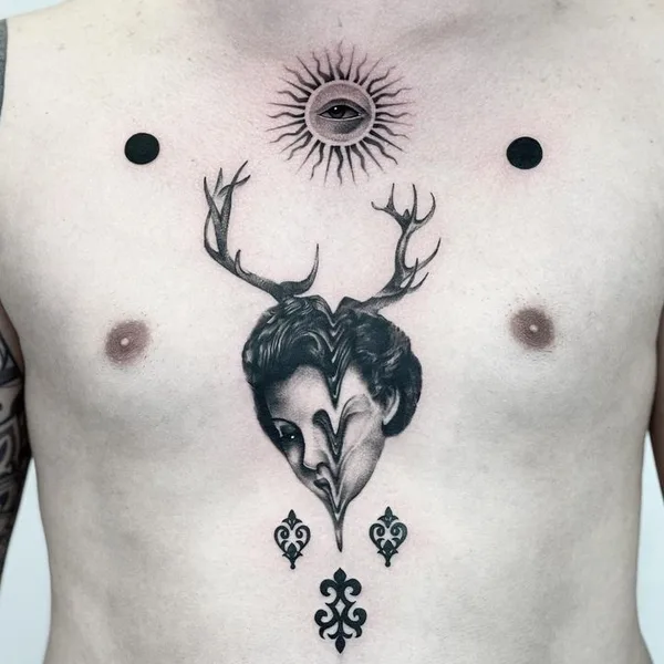 Surrealism tattoo by Matteo Nangeroni in Padova