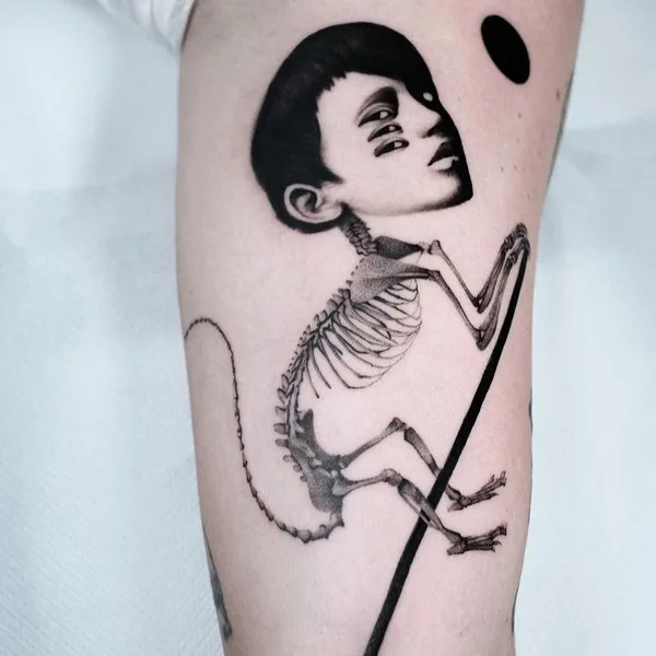 Surrealism tattoo by Matteo Nangeroni in Padova