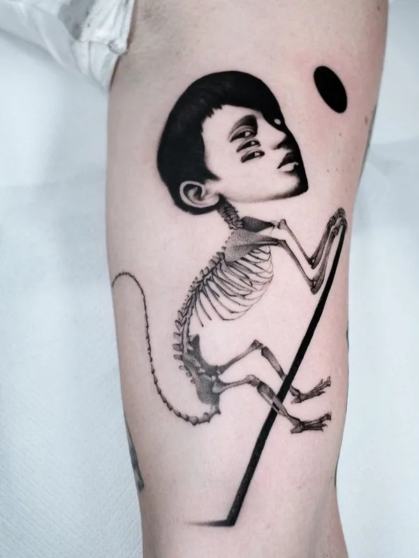 black blackwork tatouage sur forearm #75826 | Artiste tatoueur Matteo Nangeroni
