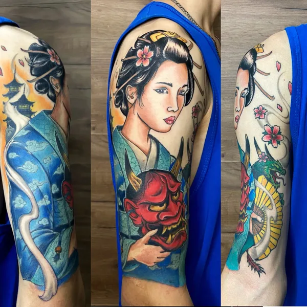 New School tattoo by АНДРЕЙ ЛОКТИОНОВ in Сочи