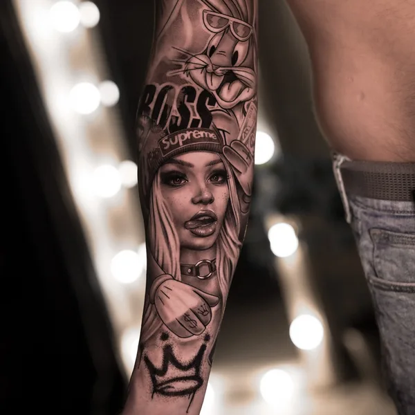 Chicano tattoo by Sasha Hugo in Владивосток