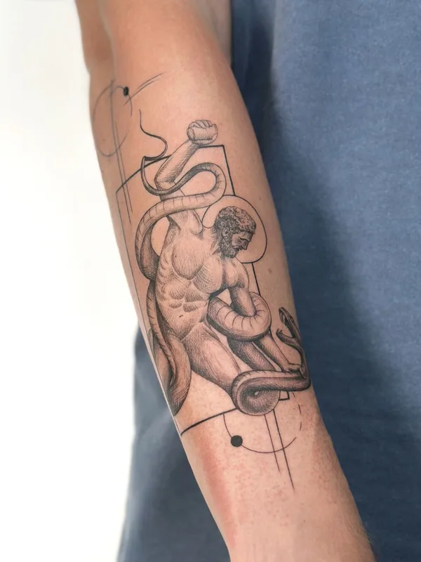 black and grey sketch татуировка на forearm #75999 | Тату мастер Yana VORO