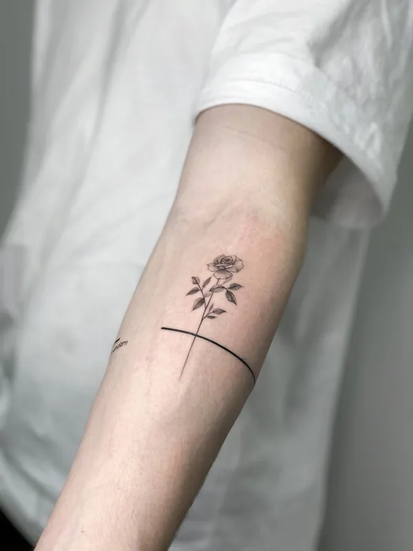 black fineline татуировка на forearm #76003 | Тату мастер Yana VORO