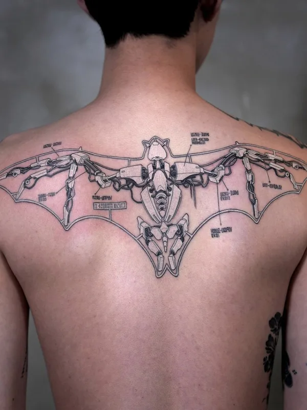 male black biomechanical 타투 부위 upper back #76011 | 타투이스트 PISATCHÉ