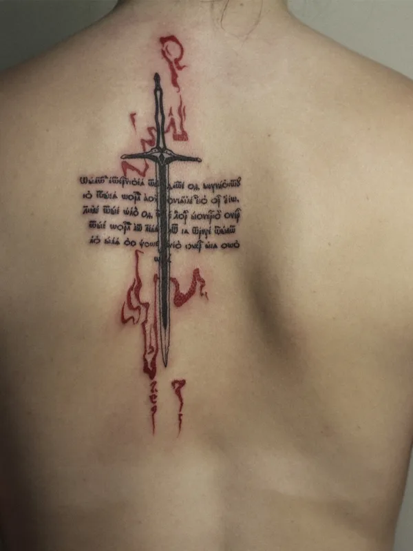 black and grey illustrative Tatuaggio su upper back #76021 | Tatuatore Иван Бакланов
