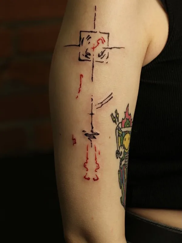 color linework Tatuaggio su upper arm #76022 | Tatuatore Иван Бакланов