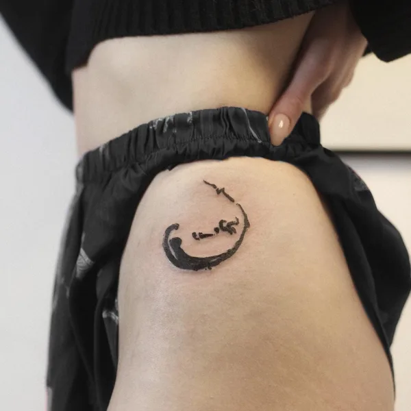 Чёрная tattoo by Иван Бакланов in Москва