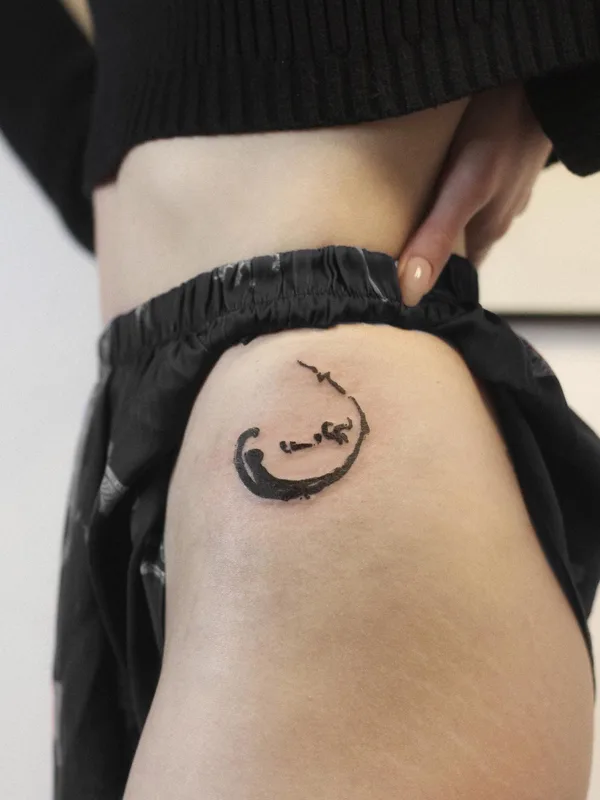 female black blackwork Tatuaggio su hip #76027 | Tatuatore Иван Бакланов
