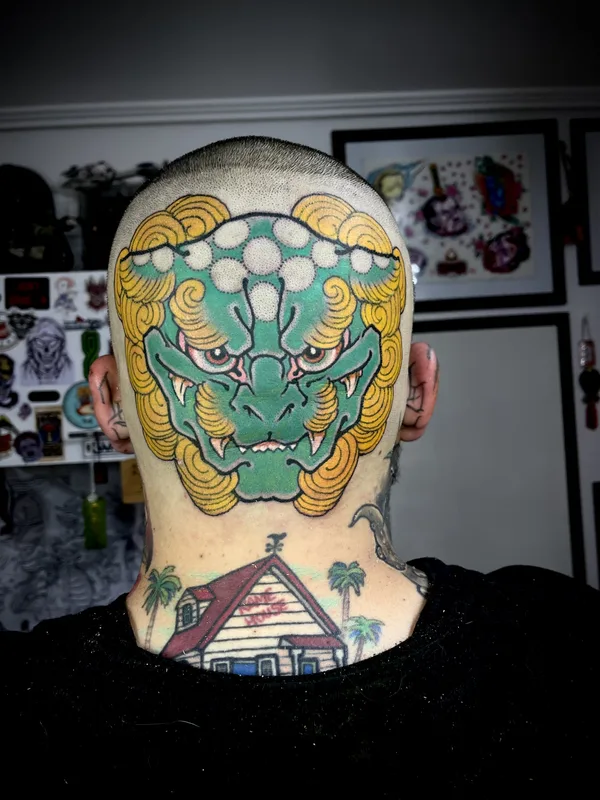 color japanese tattoo auf back of neck #76084 | Tätowierer Jaco Abarca