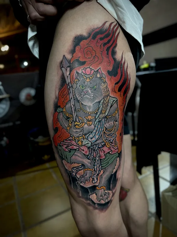 color japanese tattoo auf thigh #76089 | Tätowierer Jaco Abarca