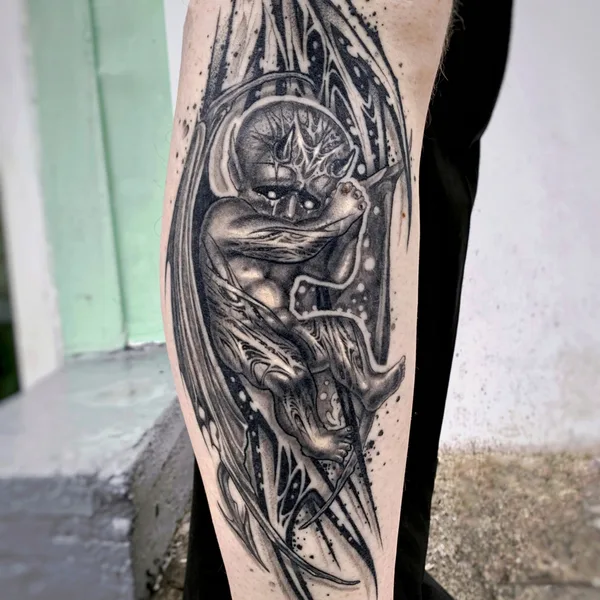 Ornamental tattoo by Andrey Pavlenko in Moscow