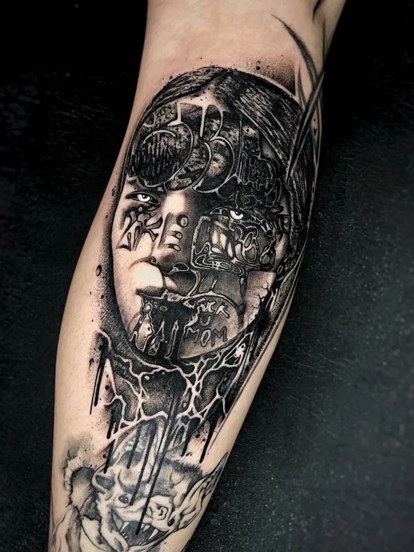 black and grey blackwork 타투 부위 forearm #76177 | 타투이스트 Andrey Pavlenko
