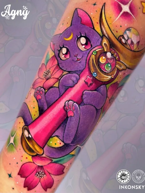 color anime tatuaje en forearm #76227 | Tatuador Agny