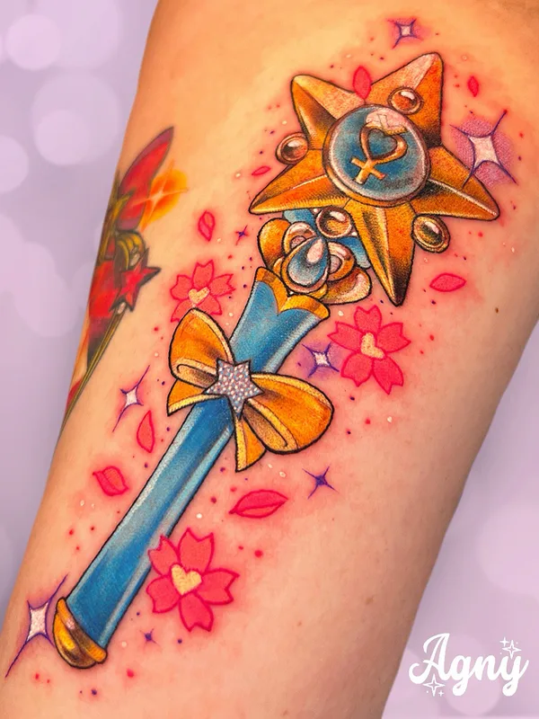 color anime tatuaje en forearm #76234 | Tatuador Agny