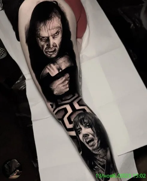 black and grey realism Tatuaggio su full sleeve #76336 | Tatuatore Стас Романюк
