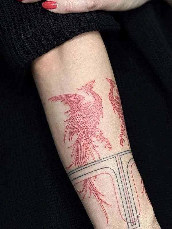 engraving tattoo by Artemii Zhdanov in Moscow