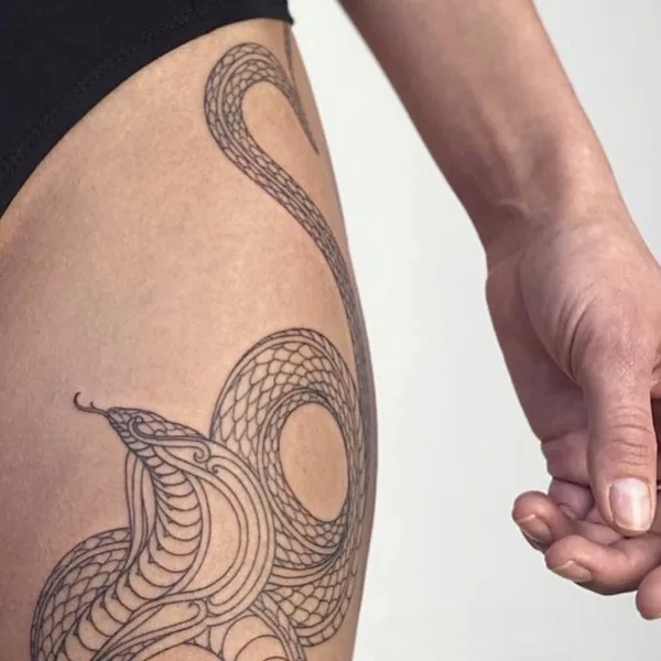 engraving tattoo by Artemii Zhdanov in Moscow