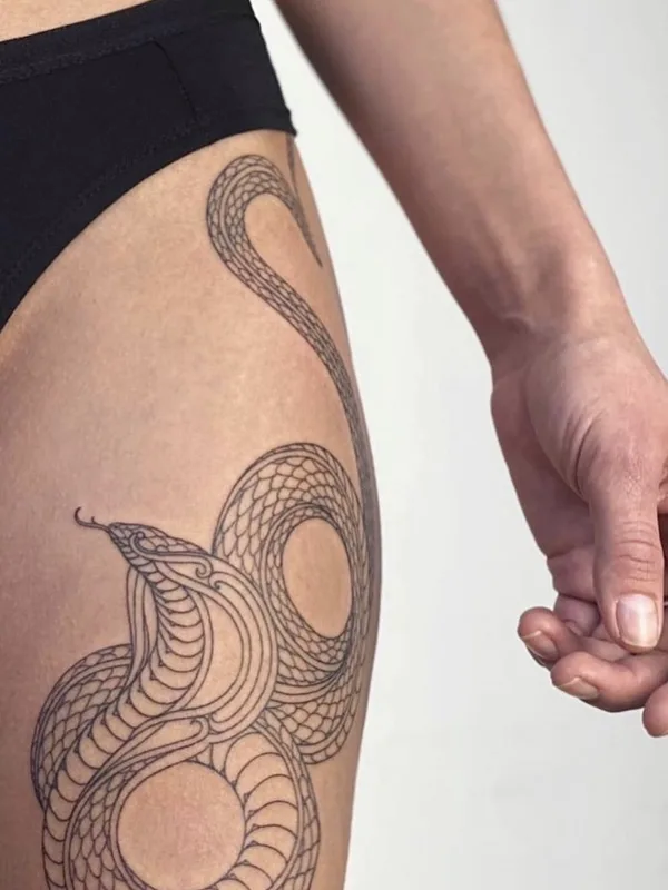 engraving tattoo by Artemii Zhdanov in Moscow